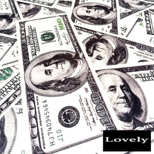 Denaro 100 dollari Tessuto / Banconote da cento dollari / Denaro americano USA Tessuto in poliestere / Tessuto stampato / Rivestimento / Cuscino / Materassi