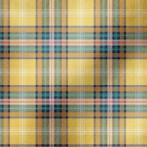 Mustard Tartan Fabric: Scottish Plaid Microfiber, Home Decor Fabric