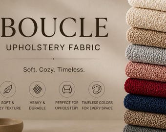 Schwerer Bouclé-Polsterstoff, Schüttgut, Stuhl & Kissen, Ivory Faux Schaffell Möbelstoff, Luxus Puffy Boucle Textil, 11 Farben
