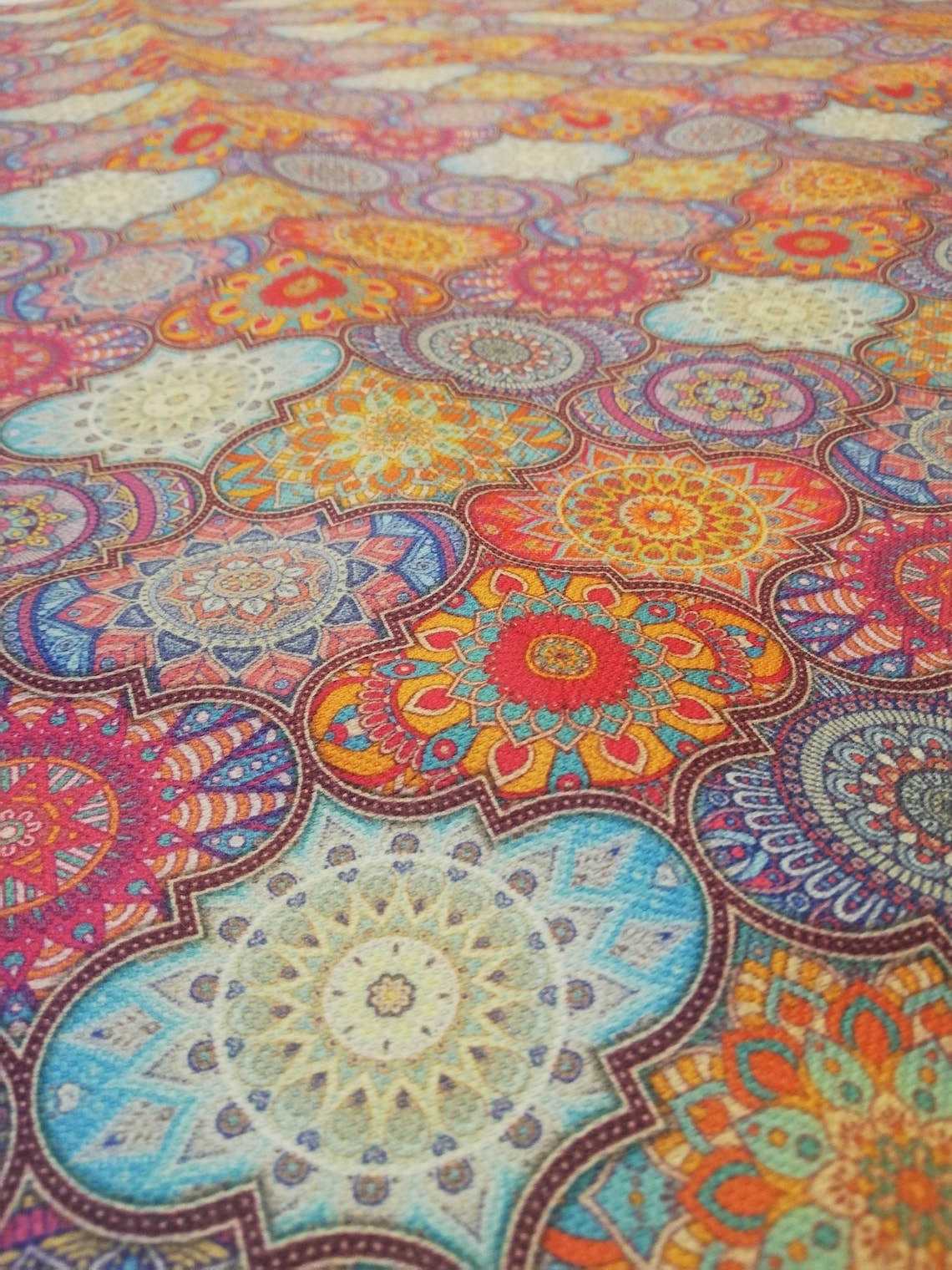 Colorful Moroccan Fabric Moroccan Printed Fabric Turkish Etsy