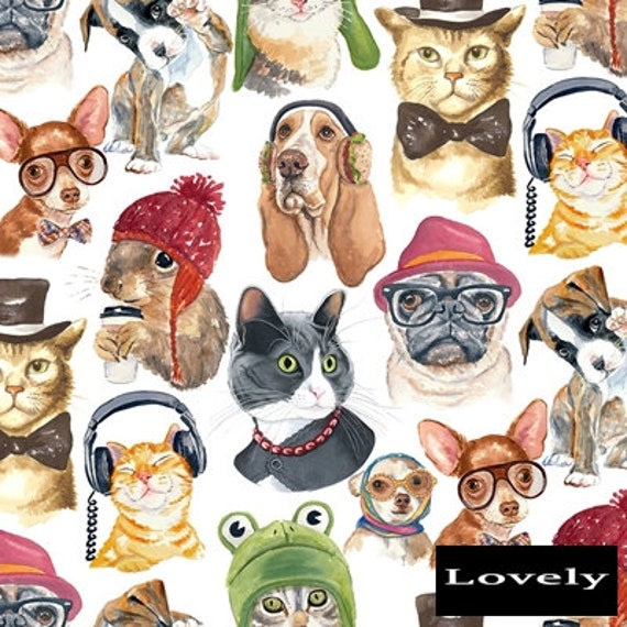 Fancy Dogs Fancy Cats Costumed Animals Fabric Home Decor - Etsy Fancy Dogs Fancy Cats Costumed Animals Fabric Home Decor - Etsy
