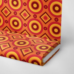 Vintage Stoff Meterware | 40er 50er 60er Jahre Stoff | Sixties Print Stoff| Polsterung Polyestergewebe | Retro Dekor, Möbel Vorhang Sofa