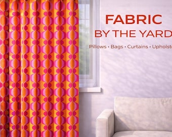 Retro Waves – Mid-Century Modern Geometric Fabric in 4 Color Variations