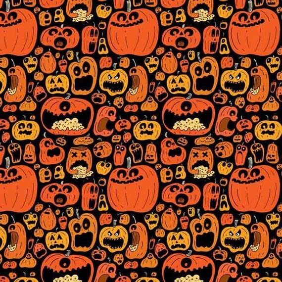 Halloween Fabric by the Yard Funny Art Printed Fabric | Etsy