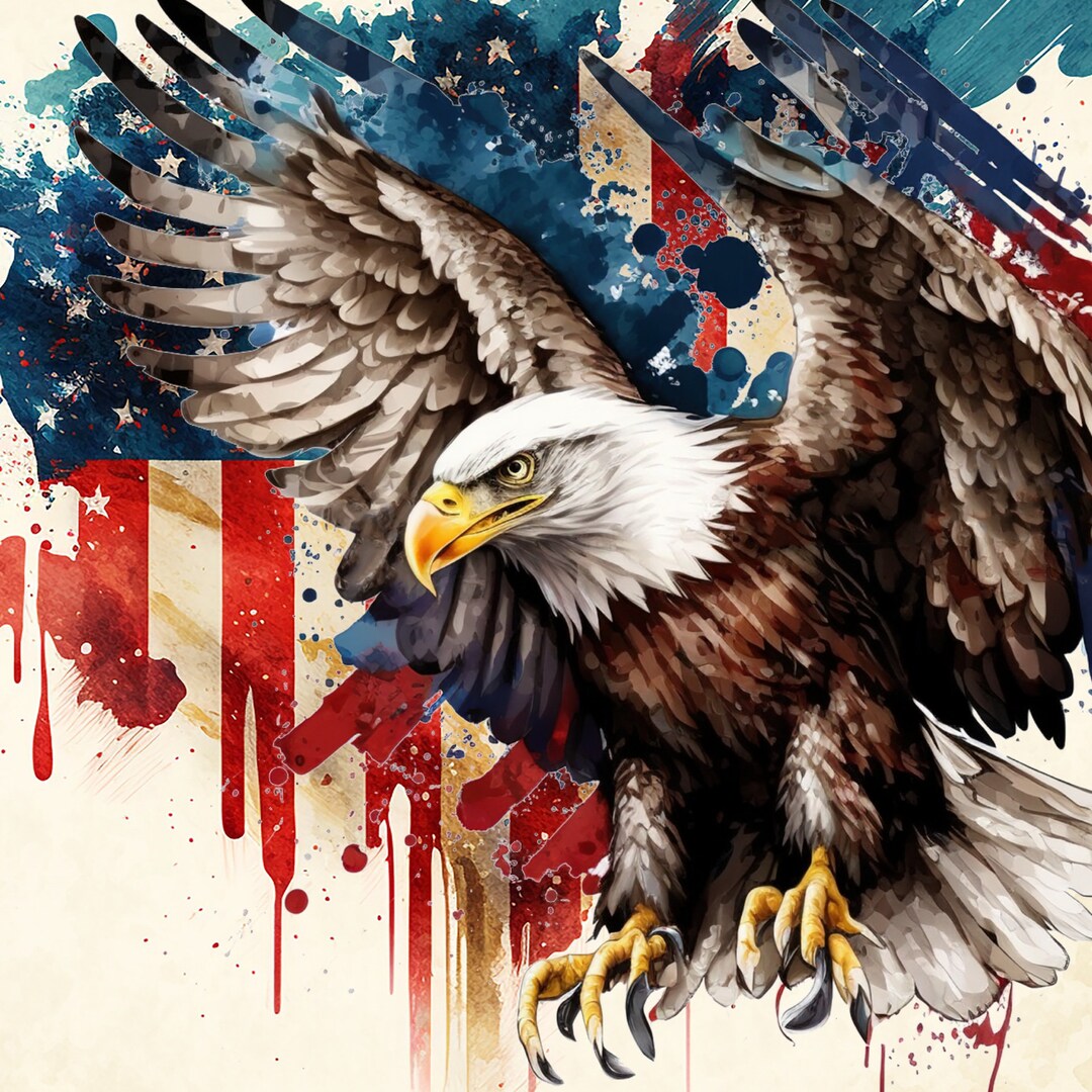 america-eagle-flag-poster-fabric-majestic-flying-eagle-with-us-flag