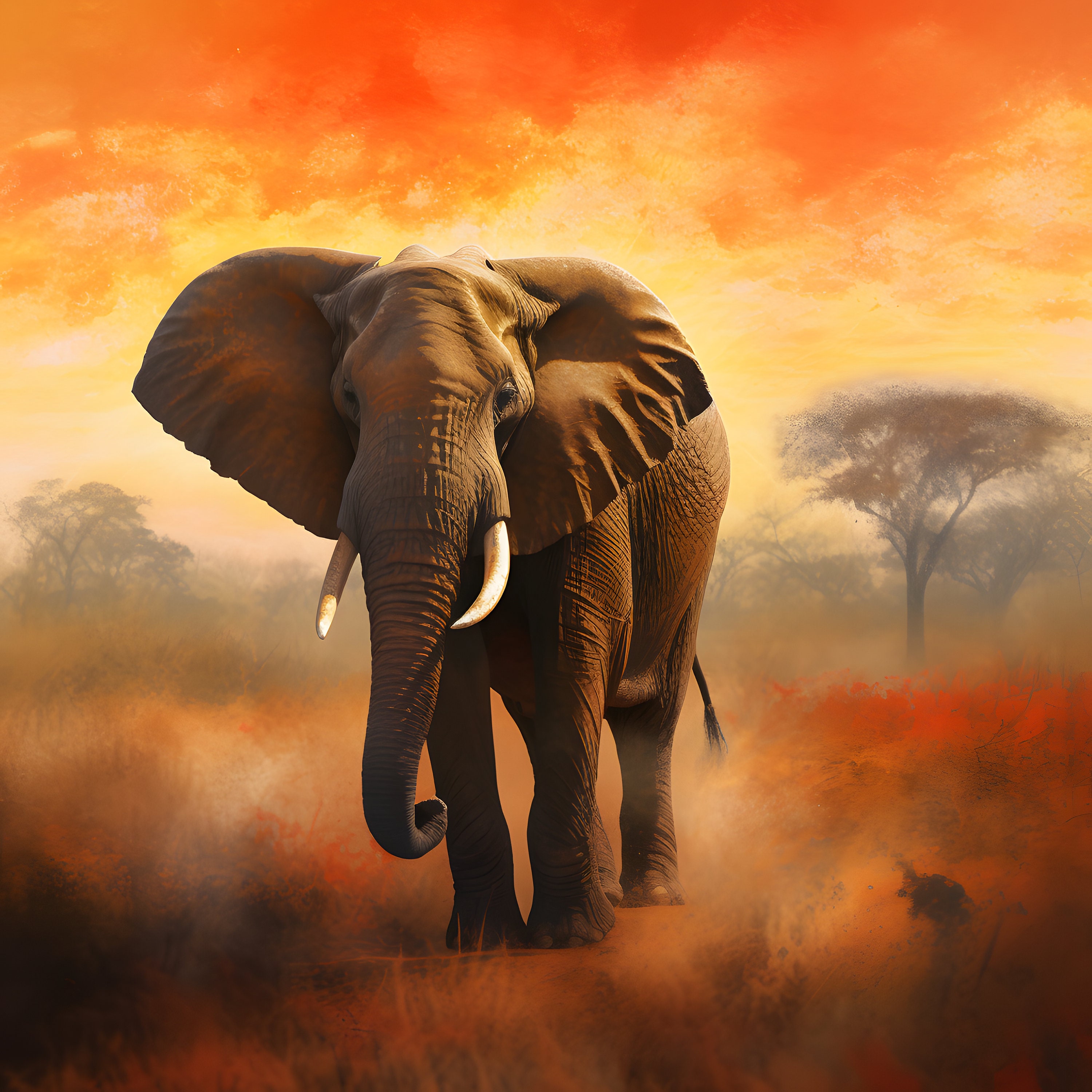 象　アート　ファブリックパネル エレファントサバンナファブリックパネル：室内装飾と壁アート - Etsy 日本