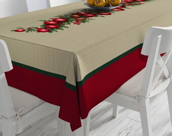Mantel de granada: decoración navideña a medida