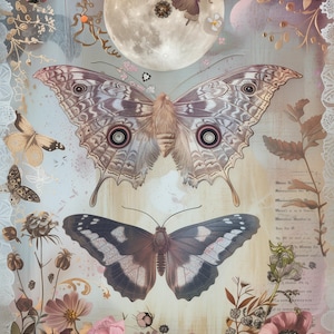 Whispering Wings – Dreamy Butterfly Fabric Panel Collection | Set of 10 Designs, Poster Fabric, Wall Art