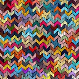 Colorful Geometric Embroidery Effect Print Fabric | 140 cm wide 55&#39;&#39; Ethnic Upholstery Fabric | Drapery Sofa Pillow Curtain Material