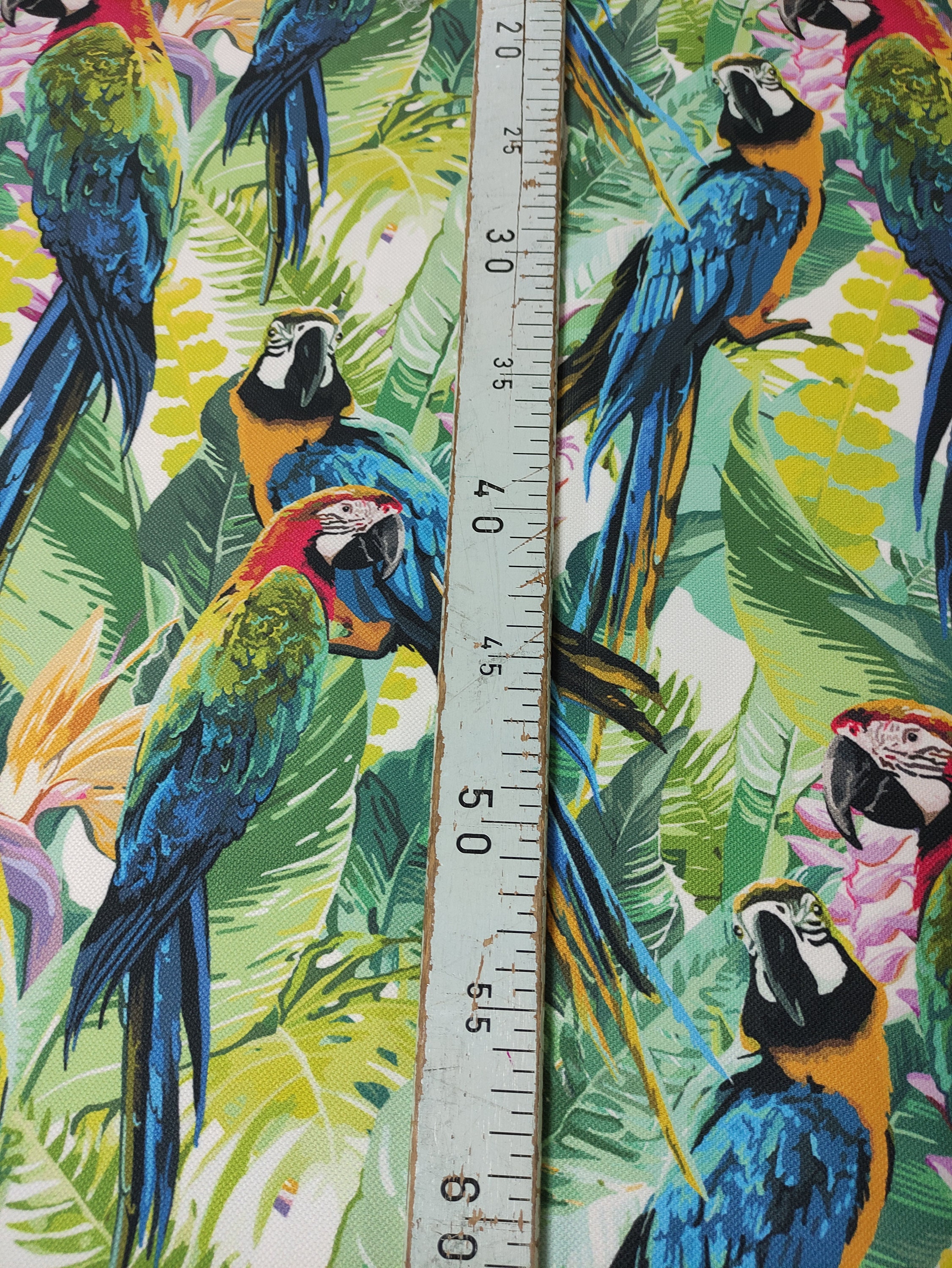 Pastel Color Parrot Print Upholstery Fabric by the Yard Home - Etsy