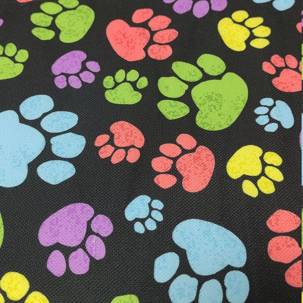 Tissu de pattes d'animaux par les yards | Patte de chien | Décor de chambre d'enfant Canapé Rembourrage Meubles Banc Draperie Oreiller Chien Ped, Écharpe pour chien, Coussin pour bébé