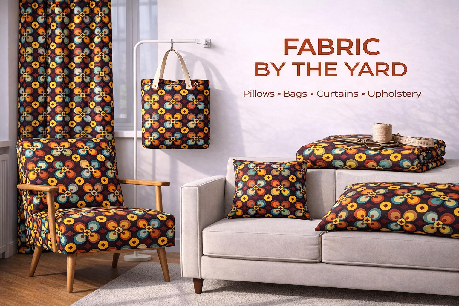 Vintage upholstery fabric 1960s - Etsy 日本