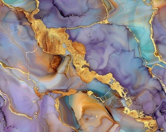 Abstract Opal Watercolor Fabric, Luxury Ink Art Textile, Digital Print Fabric