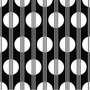 Art Nouveau Black and White Fabric by the Yard | Art Deco Fabric | Victorian Furniture Upholstery Fabric for Sofa Chair Bench | Vintage