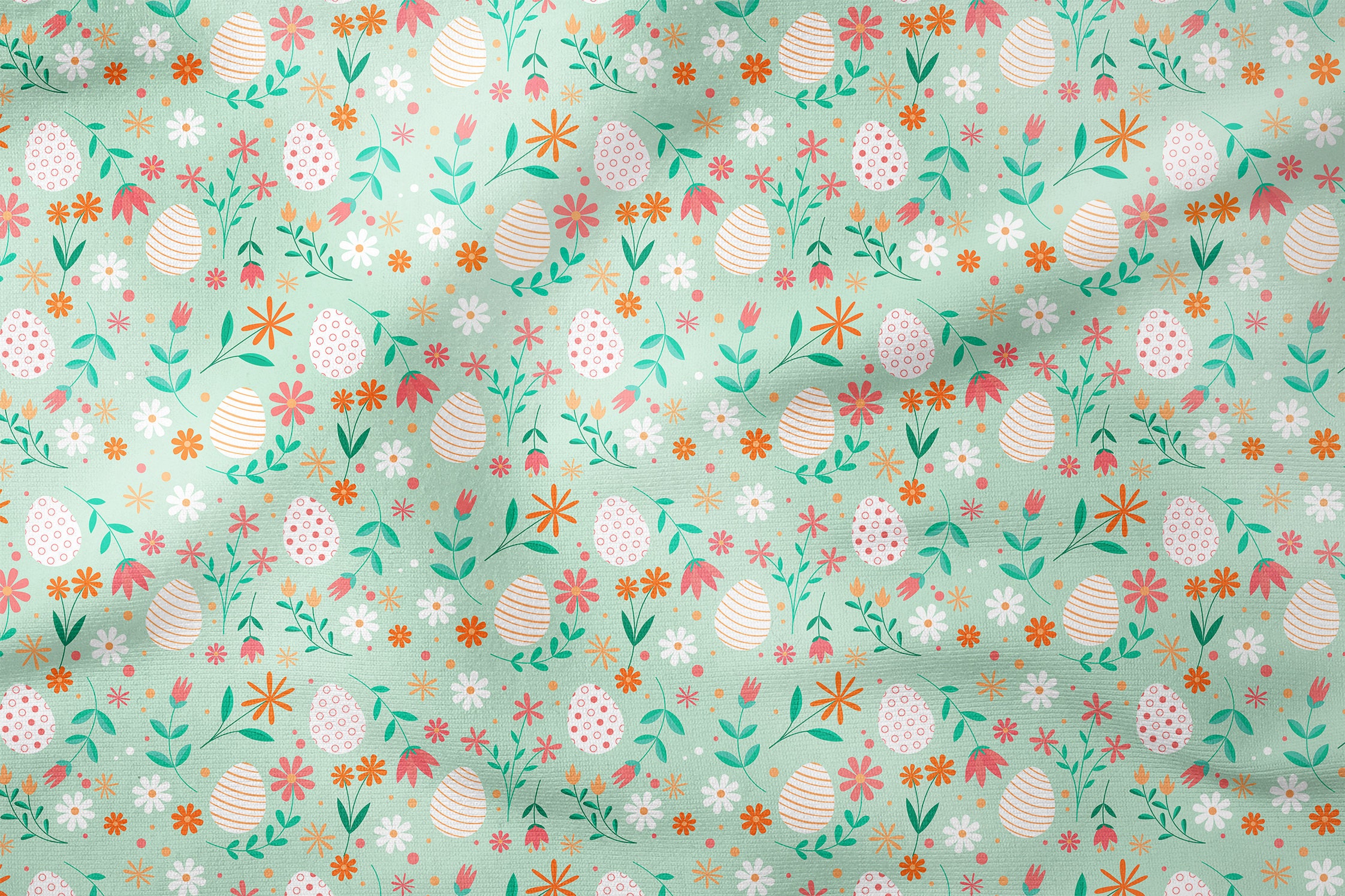  Soimoi Green Cotton Poplin Fabric Floral Alphabet Text