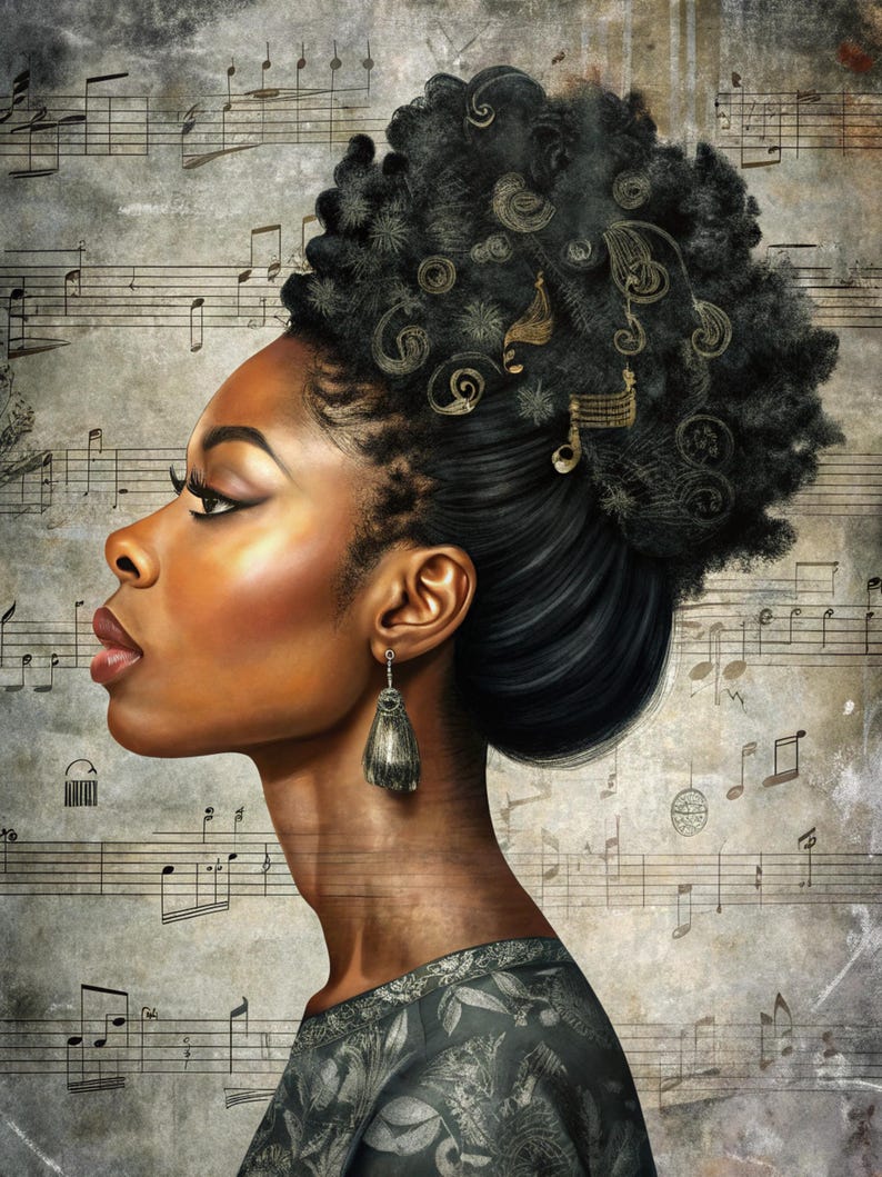 World Women – Musical Portrait Art Fabric Panel Collection - Etsy