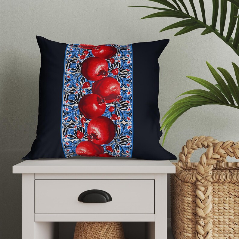 Vintage Pomegranate Cushion Cover
