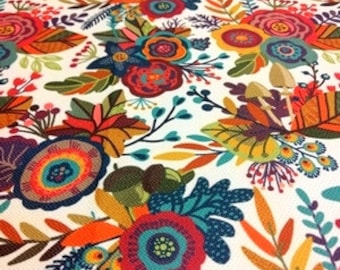 Colorful Flowers Upholstery Fabric | Autumn Fabric | Chair Upholstery | Polyester Fabric | Curtain | Berjer Upholstery | Sewing Fabric