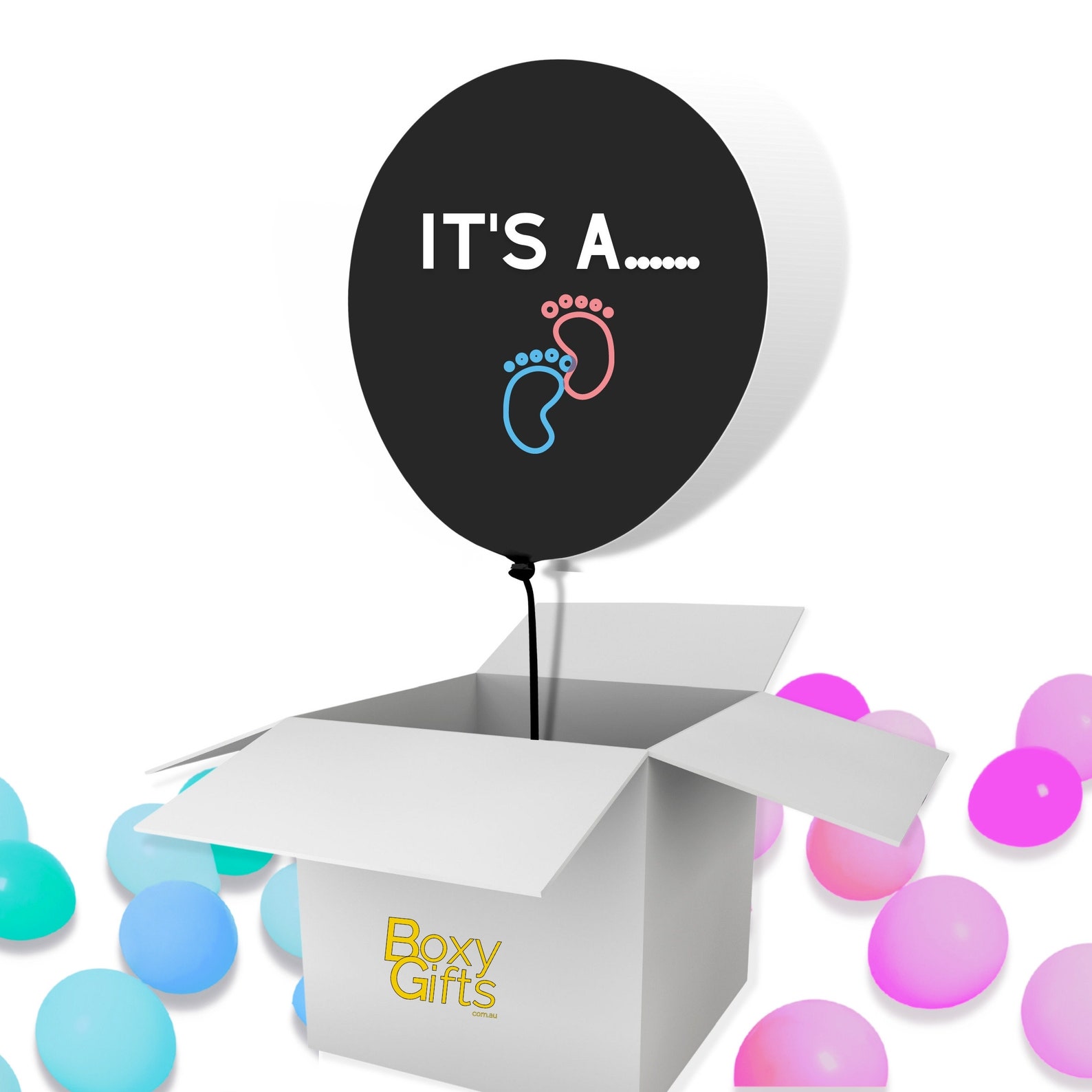 It's a.... Gender Reveal Balloon Surprise Box Etsy