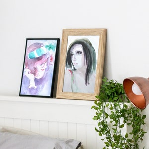 Retrato personalizado de acuarela de foto pintura original bellas artes