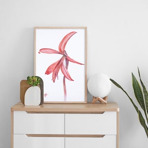 Pintura original de flor de acuarela / pintura de acuarela personalizada, arte floral de acuarela
