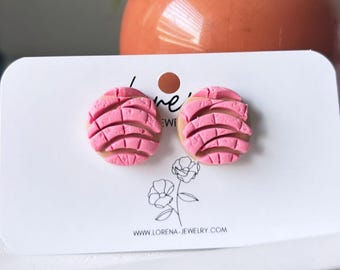 Concha Earrings | Handmade Polymer Clay Jewelry | Mexican Sweet Bread earrings