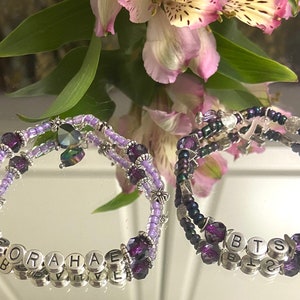 Borhae and B.T.S beaded charm bracelets (your choice or order the set)