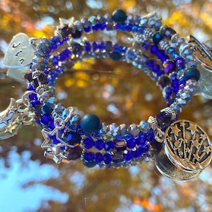 The Astronaut by Jin inspired memory wire beaded charm bracelet