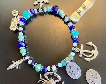 AYS?! Inspired Glass beaded charm bracelet