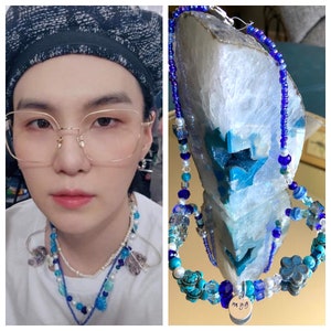 Yoongi PTD stage inspired beaded necklace