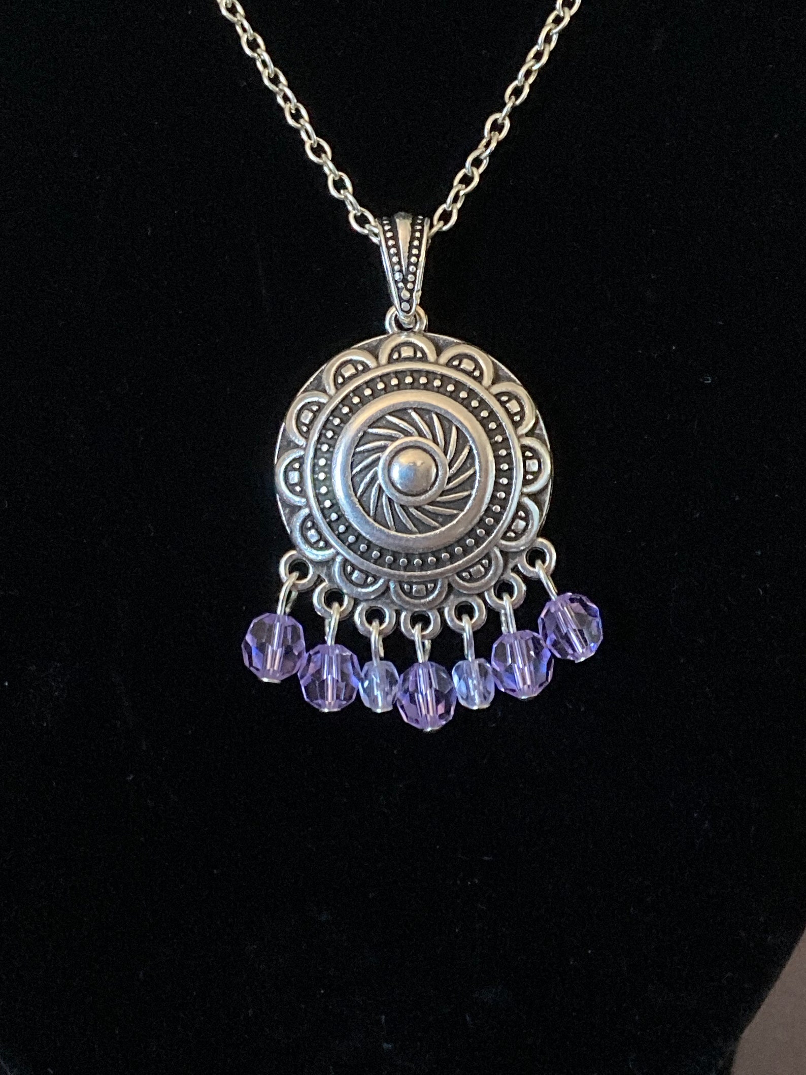 Silver Chandelier Necklace Etsy