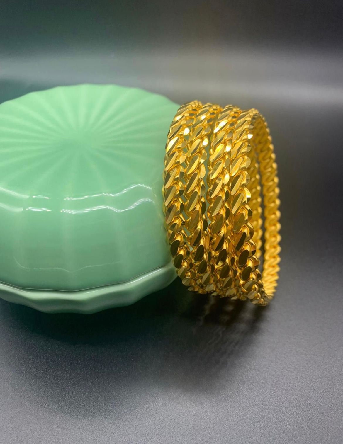 Adana üclü Burma Bilezik DEMO Altin Gold Bangles 22 Carat Gold Plated 8 ...
