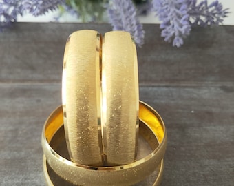 Adana Birma Kum Simli Bilezik Gouden Bangles 22K verguld 1.5 cm