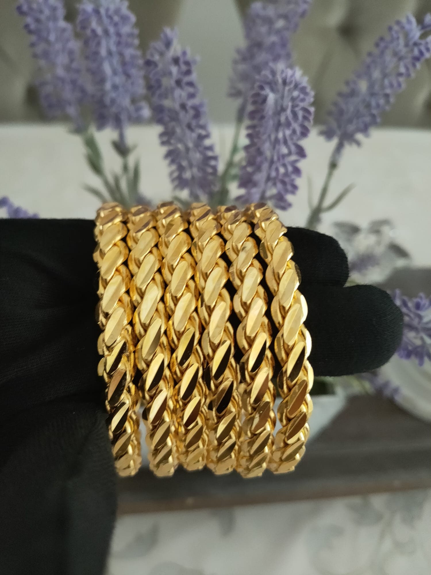 Adana üclü Burma Bilezik DEMO Altin Gold Bangles 22 Carat Gold Plated 8 ...