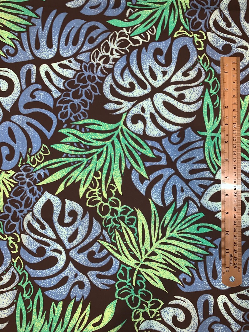 Poly Cotton Tropical Hawaiian Fabric Fat Quarter Etsy