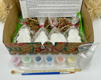 Paint Your Own Bath Bomb Holiday Gift Set - Christmas present, bath fun for kids