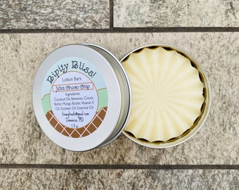 Mint Choco Chip Homemade All Natural Lotion Bars made with Cocoa, Mango Butter and Coconut Oil - Chocolate and Peppermint Scent