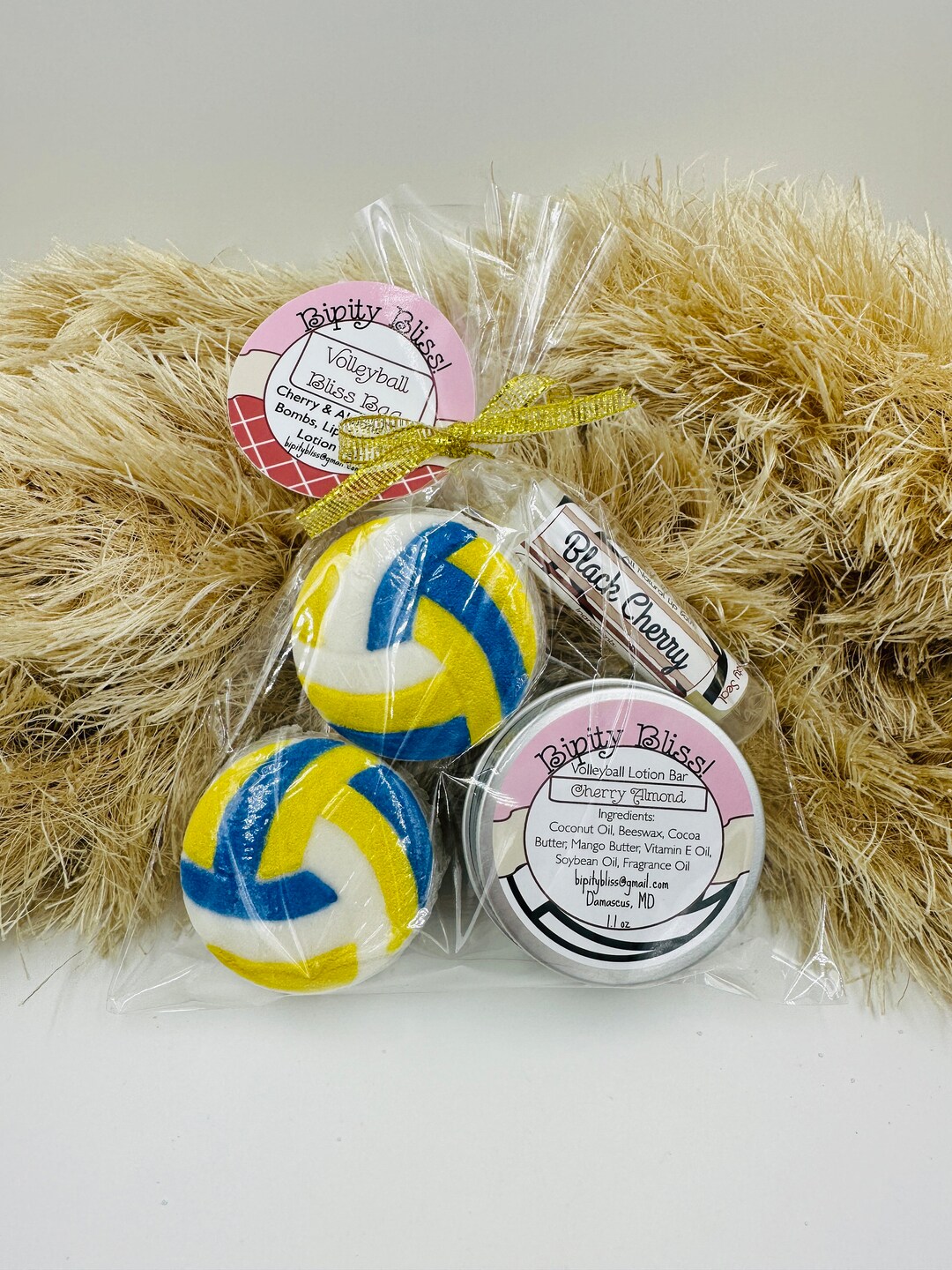 Volleyball Bath Bomb Lotion Bar Lip Balm Gift Set homemade Etsy