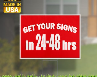 Custom UV Printed Yard Sign: Fast Production, Waterproof, Corrugated Plastic