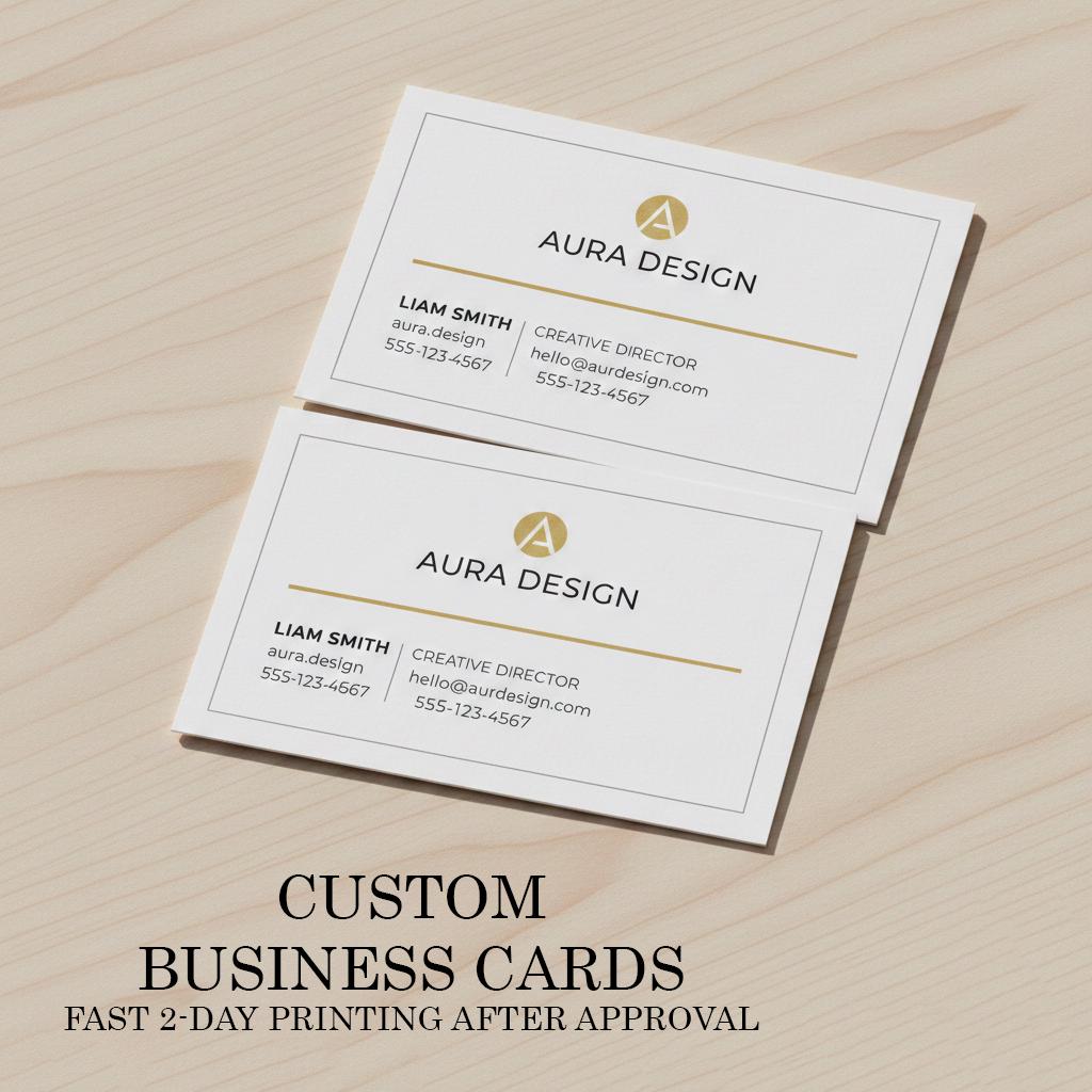 Custom Business Cards – Modern 16pt Cardstock, Professional Printing - Etsy