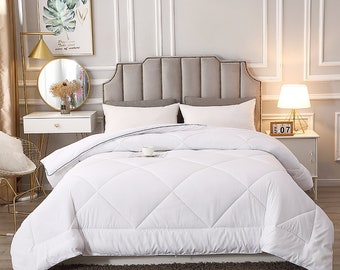 LEISURELY COLLECTION All Season Soft Comforter Warm Fluffy Polyester Quilt - Reversible