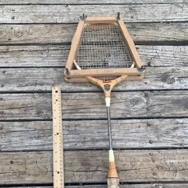 Vintage Bancroft Badminton Racket with Wood Press