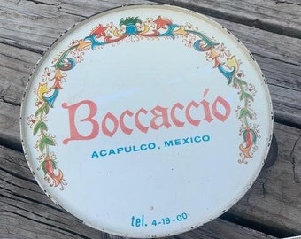 Vintage Boccaccio Acapulco, Mexico 7" Metal Tambourine