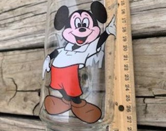 Vintage Mickey Mouse Club Glass Walt Disney Productions