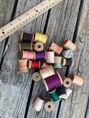 74-pc Assorted Wooden Spools Unfinished Crafts ~4 Different Sizes~
