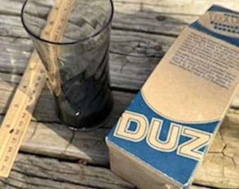 Vintage Duz Glass Tumbler in Original Box, 5.5" tall