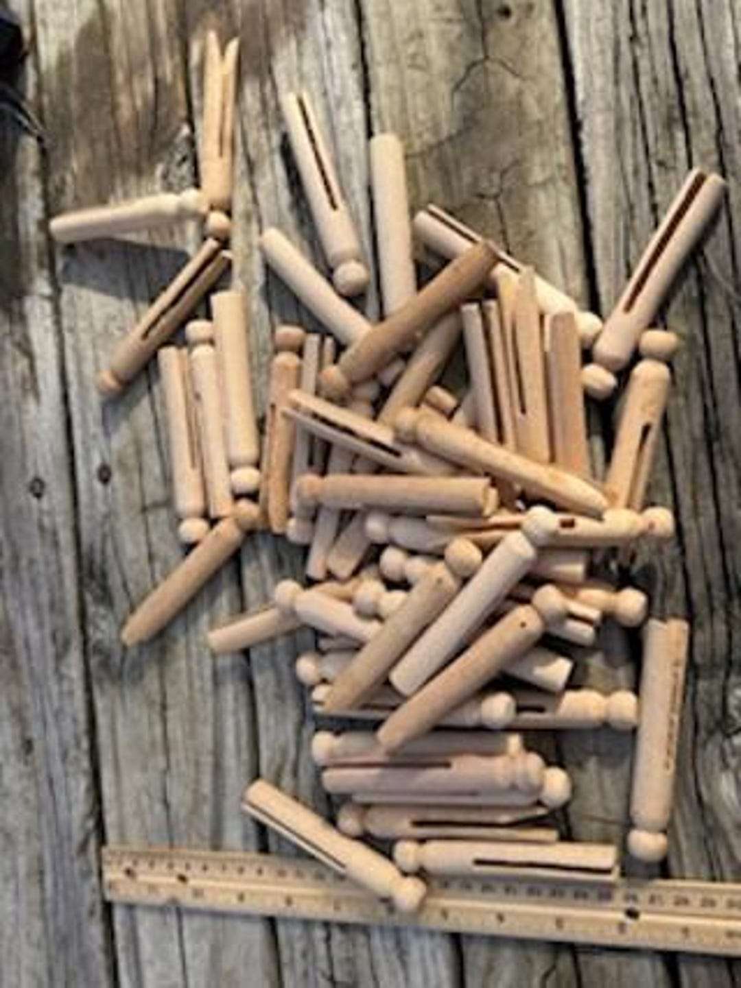 Lot of 45 Vintage Wood Clothespins - Etsy