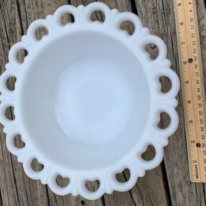 Milk Glass Bowl 9.5" Diameter