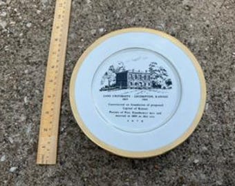 1978 Lane University 1865 LeCompton, Kansas 1902 Collectible 7.5" Plate