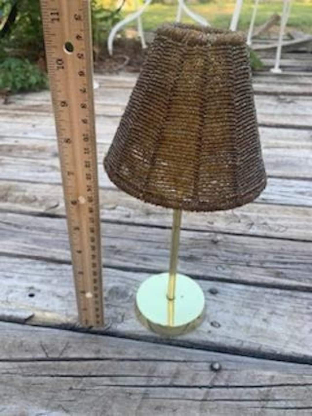 Gold Beaded Votive Candle Lamp 11 Etsy